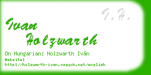 ivan holzwarth business card